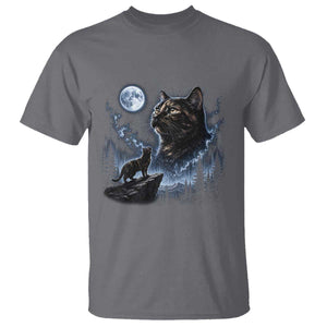 Tortoiseshell Cat Howling To The Moon T Shirt Tortie Cat Lover 90s Retro