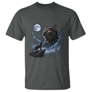 Tortoiseshell Cat Howling To The Moon T Shirt Tortie Cat Lover 90s Retro