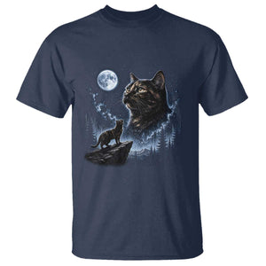 Tortoiseshell Cat Howling To The Moon T Shirt Tortie Cat Lover 90s Retro