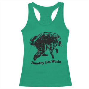 Jimothy Eat World Funny Viral Raccoon Seattle Trash Panda Racerback Tank Top