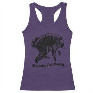 Jimothy Eat World Funny Viral Raccoon Seattle Trash Panda Racerback Tank Top