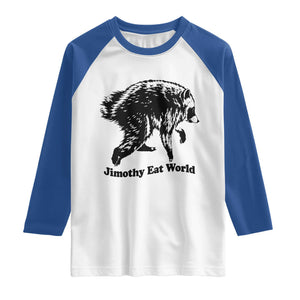 Jimothy Eat World Funny Viral Raccoon Seattle Trash Panda Raglan Shirt