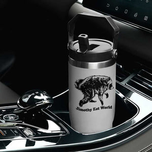 Jimothy Eat World Funny Viral Raccoon Seattle Trash Panda Flip Straw Tumbler
