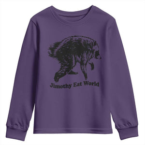 Jimothy Eat World Funny Viral Raccoon Seattle Trash Panda Youth Sweatshirt