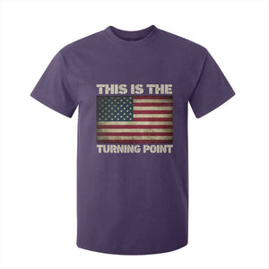 Retro This is The Turning Point T Shirt For Kid Vintage USA Freedom Patriotic America Flag TS10 Purple Print Your Wear