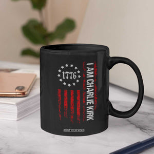 I Am Charlie Kirk Coffee Mug Freedom Vintage Old American Flag Patriotic 1776 TS10 Print Your Wear