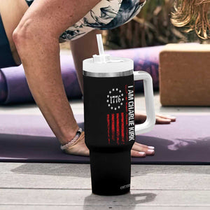 I Am Charlie Kirk Tumbler With Handle Freedom Vintage Old American Flag Patriotic 1776 TS10 Print Your Wear