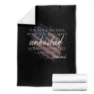 Charlie Kirk Memorial Throw Blanket Erika Kirk Quote Patriotism Faith Gods Merciful Love TS10 Black Print Your Wear