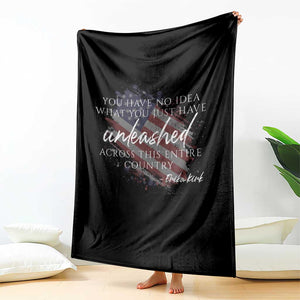 Charlie Kirk Memorial Throw Blanket Erika Kirk Quote Patriotism Faith Gods Merciful Love TS10 Print Your Wear