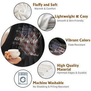 Charlie Kirk Memorial Throw Blanket Erika Kirk Quote Patriotism Faith Gods Merciful Love TS10 Print Your Wear