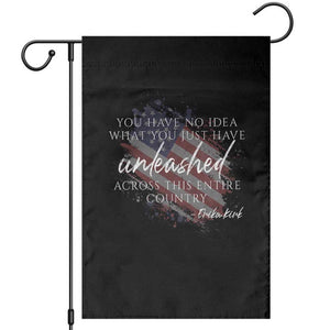 Charlie Kirk Memorial Garden Flag Erika Kirk Quote Patriotism Faith Gods Merciful Love TS10 Black Print Your Wear
