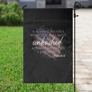 Charlie Kirk Memorial Garden Flag Erika Kirk Quote Patriotism Faith Gods Merciful Love TS10 Print Your Wear