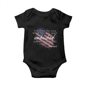 Charlie Kirk Memorial Baby Onesie Erika Kirk Quote Patriotism Faith Gods Merciful Love TS10 Black Print Your Wear