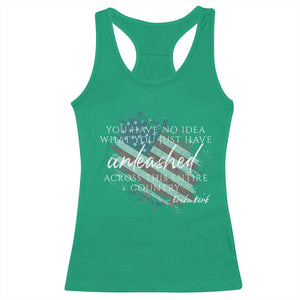 Charlie Kirk Memorial Racerback Tank Top Erika Kirk Quote Patriotism Faith Gods Merciful Love TS10 Irish Green Print Your Wear