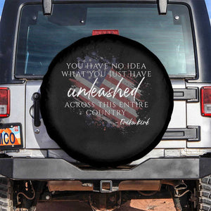 Charlie Kirk Memorial Spare Tire Cover Erika Kirk Quote Patriotism Faith Gods Merciful Love TS10 No hole Black Print Your Wear