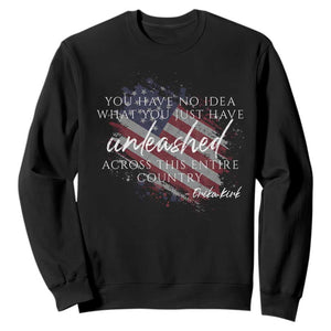 Charlie Kirk Memorial Sweatshirt Erika Kirk Quote Patriotism Faith Gods Merciful Love TS10 Black Print Your Wear