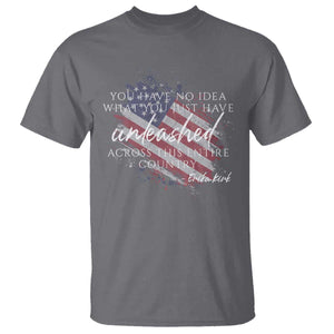 Charlie Kirk Memorial T Shirt Erika Kirk Quote Patriotism Faith Gods Merciful Love TS10 Charcoal Print Your Wear