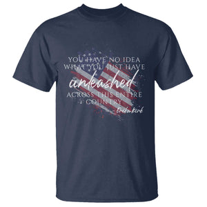 Charlie Kirk Memorial T Shirt Erika Kirk Quote Patriotism Faith Gods Merciful Love TS10 Navy Print Your Wear