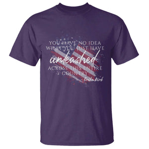 Charlie Kirk Memorial T Shirt Erika Kirk Quote Patriotism Faith Gods Merciful Love TS10 Purple Print Your Wear