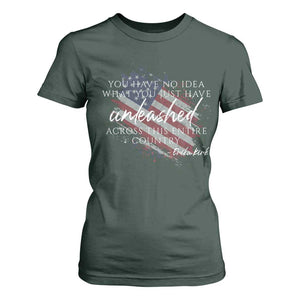 Charlie Kirk Memorial T Shirt For Women Erika Kirk Quote Patriotism Faith Gods Merciful Love TS10 Dark Forest Green Print Your Wear