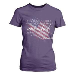 Charlie Kirk Memorial T Shirt For Women Erika Kirk Quote Patriotism Faith Gods Merciful Love TS10 Purple Print Your Wear