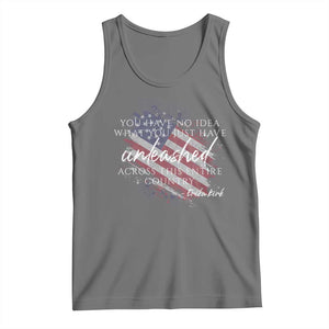 Charlie Kirk Memorial Tank Top Erika Kirk Quote Patriotism Faith Gods Merciful Love TS10 Black Heather Print Your Wear