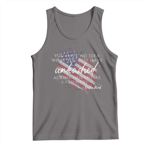 Charlie Kirk Memorial Tank Top Erika Kirk Quote Patriotism Faith Gods Merciful Love TS10 Deep Heather Print Your Wear