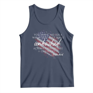 Charlie Kirk Memorial Tank Top Erika Kirk Quote Patriotism Faith Gods Merciful Love TS10 Navy Print Your Wear