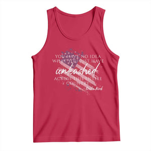 Charlie Kirk Memorial Tank Top Erika Kirk Quote Patriotism Faith Gods Merciful Love TS10 Red Print Your Wear