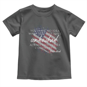 Charlie Kirk Memorial Toddler T Shirt Erika Kirk Quote Patriotism Faith Gods Merciful Love TS10 Dark Heather Print Your Wear