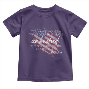 Charlie Kirk Memorial Toddler T Shirt Erika Kirk Quote Patriotism Faith Gods Merciful Love TS10 Purple Print Your Wear