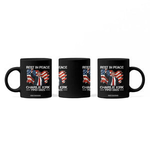 Rest in Peace Charlie Kirk Coffee Mug Memorial Tribute Charlie A True Patriot USA Flag TS10 Print Your Wear