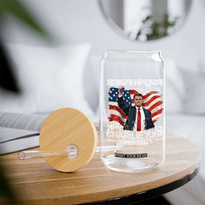 Rest in Peace Charlie Kirk Glass Can Memorial Tribute Charlie A True Patriot USA Flag TS10 Print Your Wear