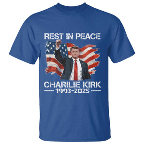 Rest in Peace Charlie Kirk T Shirt Memorial Tribute Charlie A True Patriot USA Flag TS10 Royal Blue Print Your Wear