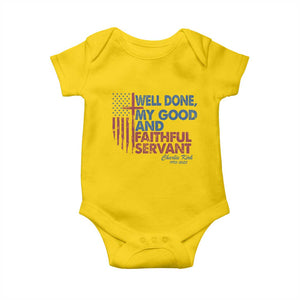 Charlie Kirk Baby Onesie Fear Not Mens Christian Memorial Tribute Charlie Cross US Flag TS10 Daisy Print Your Wear