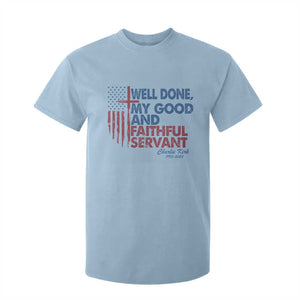 Charlie Kirk T Shirt For Kid Fear Not Mens Christian Memorial Tribute Charlie Cross US Flag TS10 Light Blue Print Your Wear