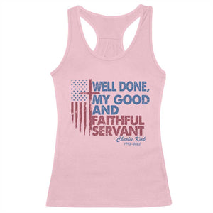 Charlie Kirk Racerback Tank Top Fear Not Mens Christian Memorial Tribute Charlie Cross US Flag TS10 Light Pink Print Your Wear