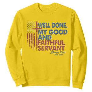 Charlie Kirk Sweatshirt Fear Not Mens Christian Memorial Tribute Charlie Cross US Flag TS10 Daisy Print Your Wear