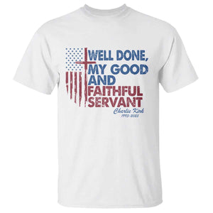 Charlie Kirk T Shirt Fear Not Mens Christian Memorial Tribute Charlie Cross US Flag TS10 White Print Your Wear