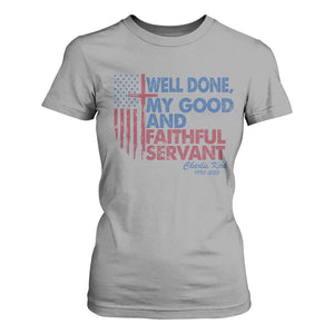Charlie Kirk T Shirt For Women Fear Not Mens Christian Memorial Tribute Charlie Cross US Flag TS10 Sport Gray Print Your Wear