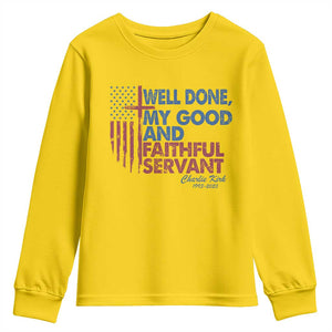 Charlie Kirk Youth Sweatshirt Fear Not Mens Christian Memorial Tribute Charlie Cross US Flag TS10 Daisy Print Your Wear