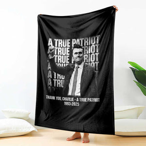 Charlie Kirk Freedom Throw Blanket Vintage A True Patriot Patriotic American TS10 Print Your Wear