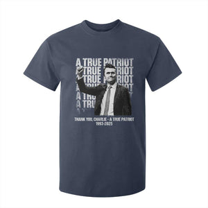 Charlie Kirk Freedom T Shirt For Kid Vintage A True Patriot Patriotic American TS10 Navy Print Your Wear