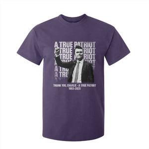 Charlie Kirk Freedom T Shirt For Kid Vintage A True Patriot Patriotic American TS10 Purple Print Your Wear