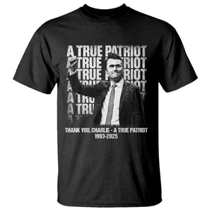 Charlie Kirk Freedom T Shirt Vintage A True Patriot Patriotic American TS10 Black Print Your Wear