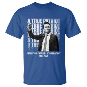 Charlie Kirk Freedom T Shirt Vintage A True Patriot Patriotic American TS10 Royal Blue Print Your Wear