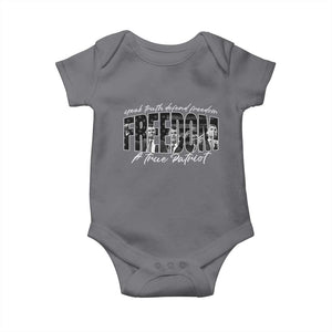 Charlie Kirk Freedom Baby Onesie A True Patriot Patriotic American TS10 Charcoal Print Your Wear