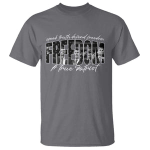 Charlie Kirk Freedom T Shirt A True Patriot Patriotic American TS10 Charcoal Print Your Wear