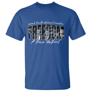 Charlie Kirk Freedom T Shirt A True Patriot Patriotic American TS10 Royal Blue Print Your Wear