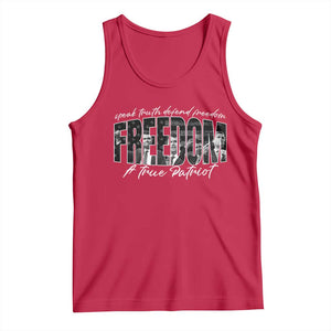 Charlie Kirk Freedom Tank Top A True Patriot Patriotic American TS10 Red Print Your Wear